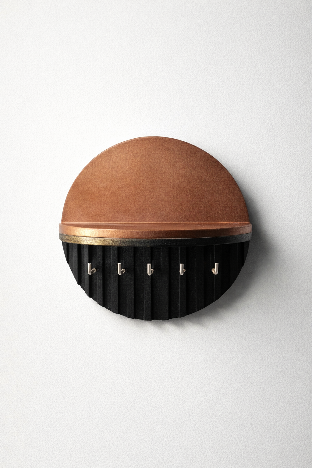 حامل مفاتيح جداري دائري بتصميم عصري