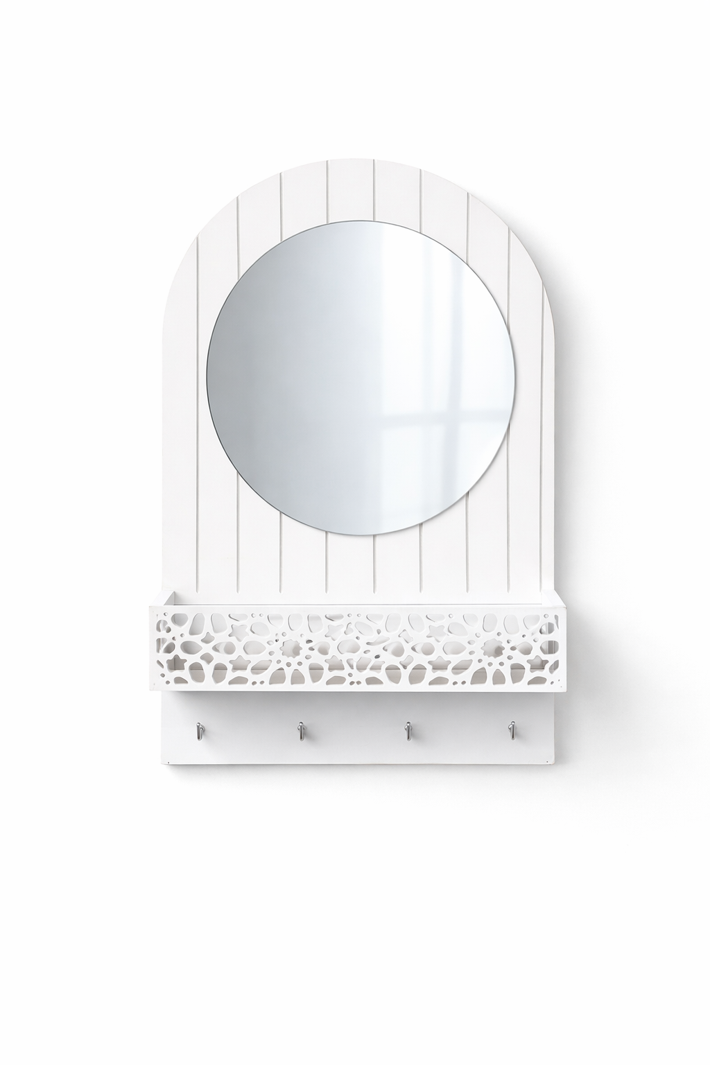 منظم مدخل منزلي متعدد الاستخدام مع مرآة ورف تخزين – Image 5