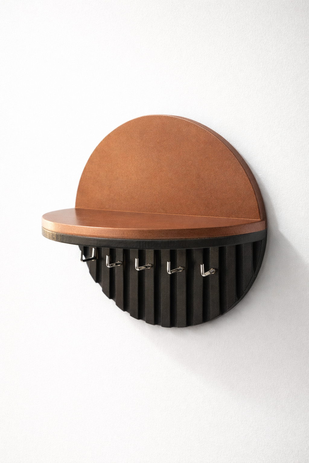 حامل مفاتيح جداري دائري بتصميم عصري - الصورة 2