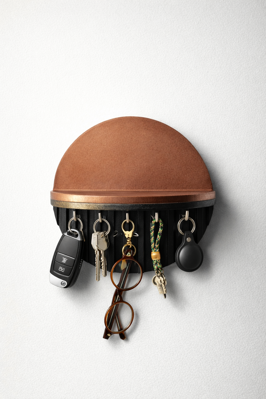 حامل مفاتيح جداري دائري بتصميم عصري - الصورة 3