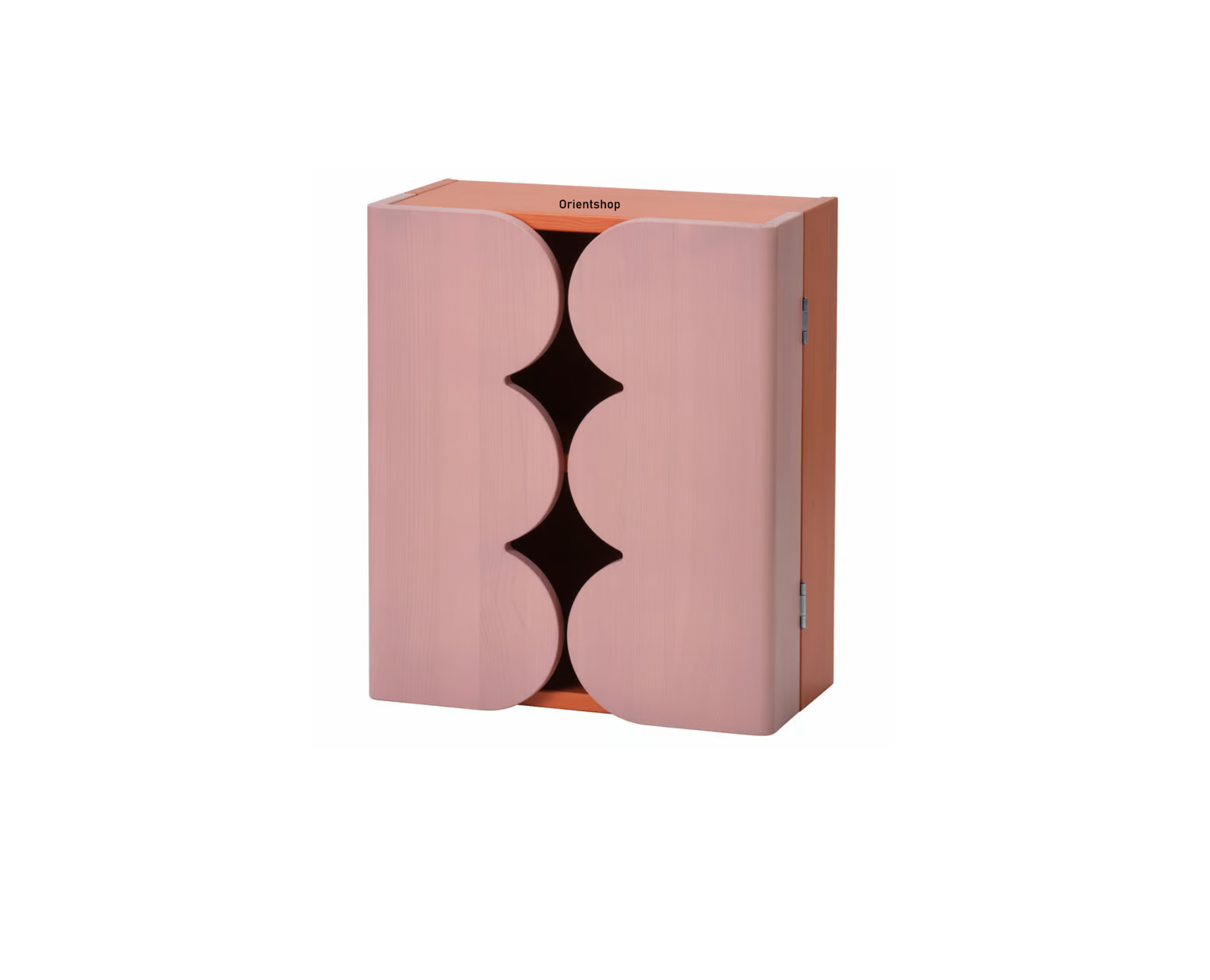 خزانة ببابين ورف، لون وردي برتقالي / مظهر مُصبّغ.